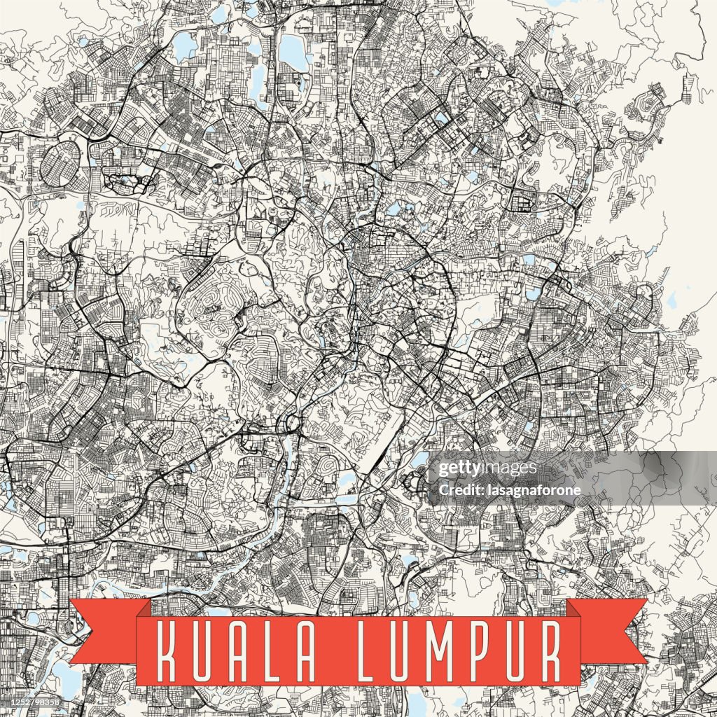 Kuala Lumpur Vector Map
