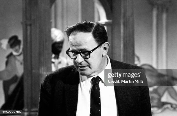 American film director, screenwriter, and producer Joseph L. Mankiewicz on the set of the film 'The Honey Pot' circa 1966 at Cinecitta Studios in...