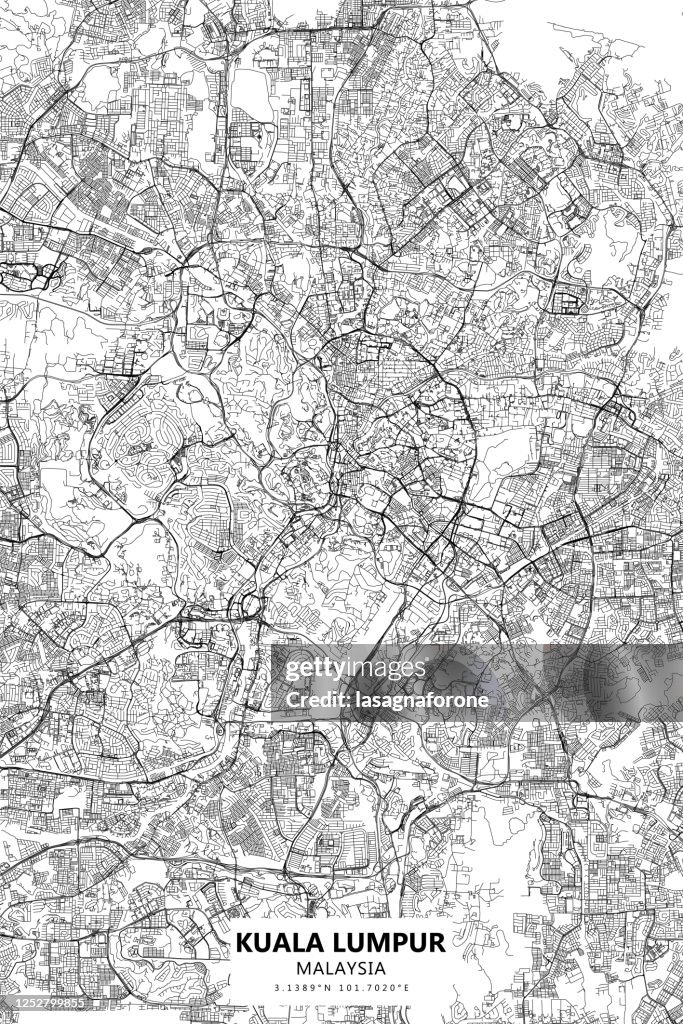 Kuala Lumpur Vector Map
