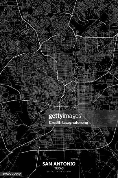 san antonio, texas vector map - san antonio texas stock illustrations