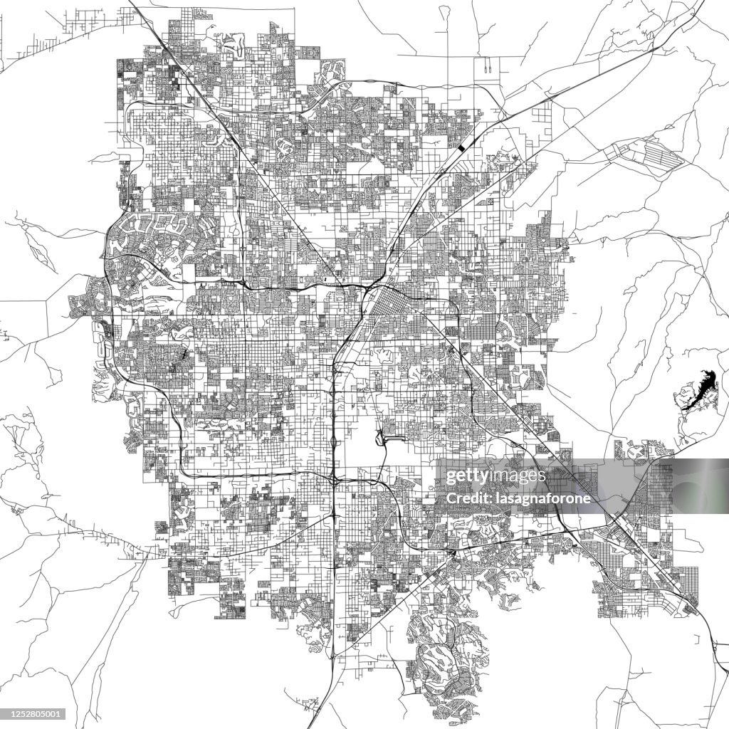 Las Vegas, Nevada Vector Map