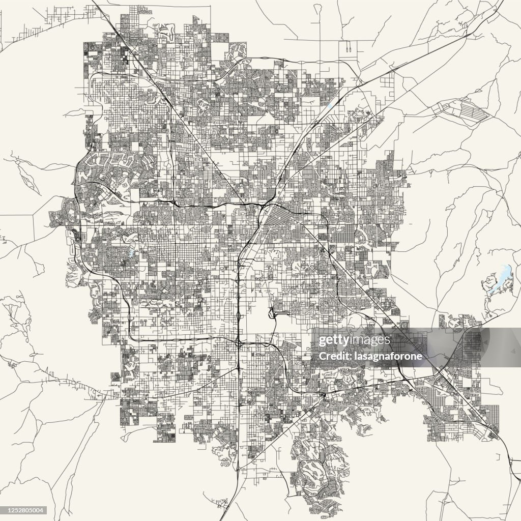 Las Vegas, Nevada Vector Map