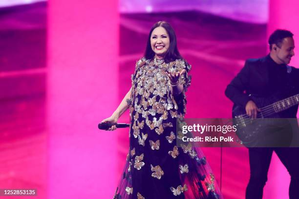 Ana Gabriel performs at Billboard Latin Women In Music held at the Watsco Center on May 6, 2023 in Coral Gables, Florida. The show airs on Sunday,...