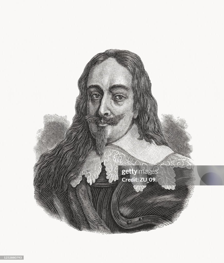 Charles I (1600-1649), British king, wood engraving, published in 1893