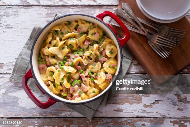 ham and cheese tortellini - tortellini stock pictures, royalty-free photos & images