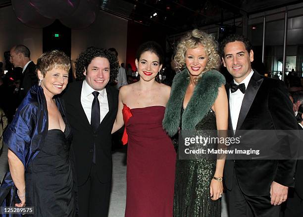 President and CEO of the Los Angeles Philharmonic, Deborah Borda, Music Director Gustavo Dudamel, Eloísa Maturén , Opera tenor Juan Diego Flórez and...