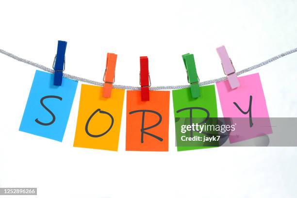 sorry - apologize imagens e fotografias de stock