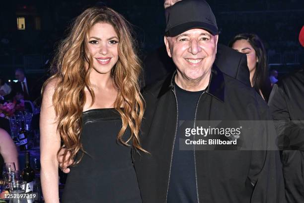 Shakira and Tommy Mottola at Billboard Latin Women In Music held at the Watsco Center on May 6, 2023 in Coral Gables, Florida. The show airs on...