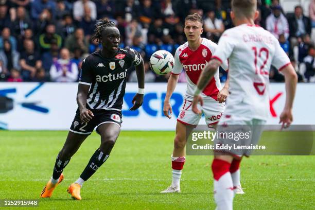 Batista Mendy of Angers during the Ligue 1 Uber Eats match between Angers and Monaco at Stade Raymond Kopa on May 7, 2023 in Angers, France.