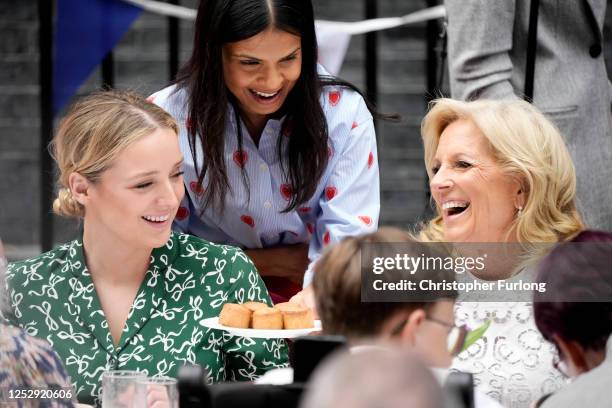 First Lady of the United States of America, Dr. Jill Biden, and granddaughter Finnegan Biden attend a lunch hosted by Prime Minister Rishi Sunak and...