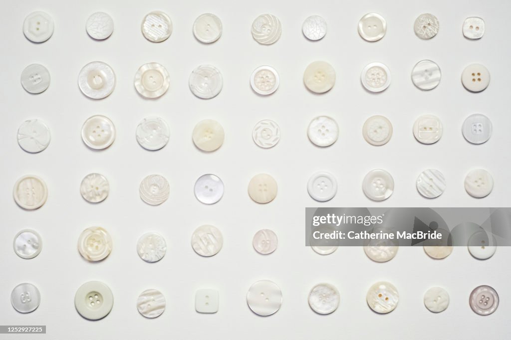 Collection of white Buttons