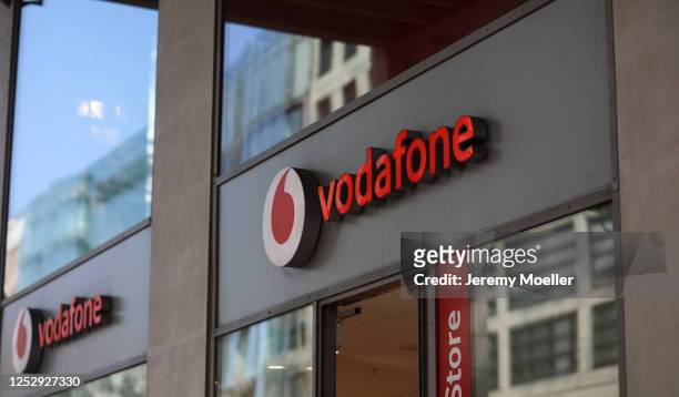 General view of the Vodafone store at Friedrichstrasse in Berlin on June 27, 2020 in Berlin, Germany.