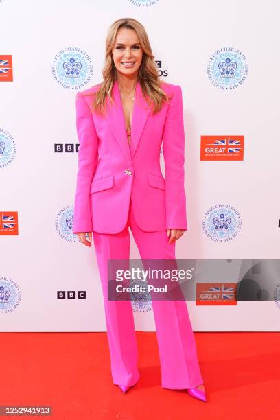 Amanda Holden backstage at the Coronation Concert held in the grounds of Windsor Castle on May 7, 2023 in Windsor, England. The Windsor Castle...