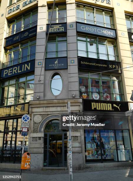 General view from Die Hackeschen Höfe and store Puma in Berlin on June 27, 2020 in Berlin, Germany.