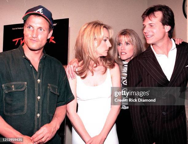 Woody Harrelson, Helen Hunt, Jane Fonda and Bill Paxton attend Twister premiere Benefiting G-CAPP at The Fox Theater in Atlanta Georgia, May 10, 1996...