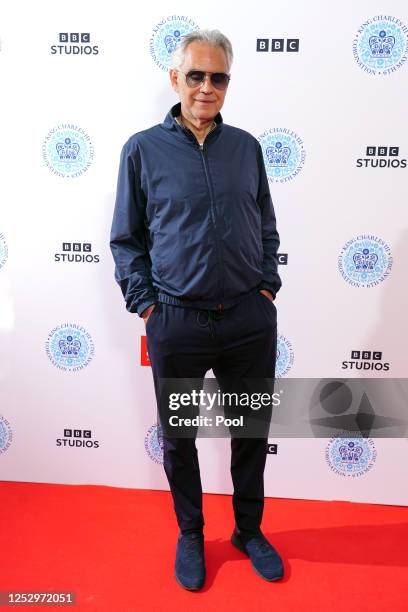 Andrea Bocelli backstage at the Coronation Concert held in the grounds of Windsor Castle on May 7, 2023 in Windsor, England. The Windsor Castle...