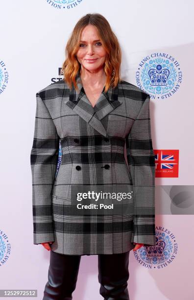 Stella McCartney poses backstage at the Coronation Concert held in the grounds of Windsor Castle on May 7, 2023 in Windsor, England. The Windsor...