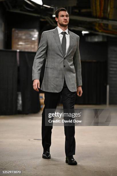 Danilo Gallinari of the Boston Celtics arrives before the game during round two game four of the 2023 NBA Playoffs on on May 7, 2023 at the Wells...