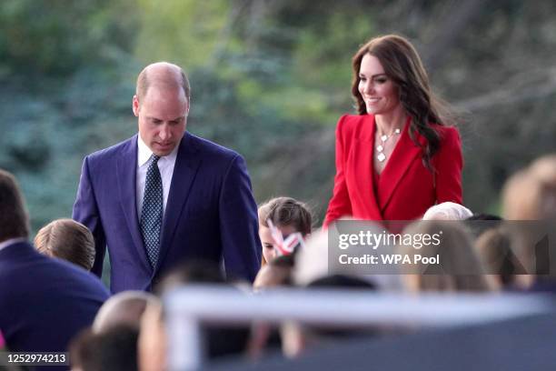 Prince William, Prince of Wales and Catherine, Princess of Wales during the Coronation Concert on May 7, 2023 in Windsor, England. The Windsor Castle...