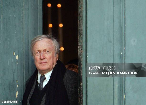 French actor Claude Rich leaves Saint-Eustache's church after the funeral mass of French actor Jean-Pierre Cassel, 26 April 2007 in Paris. Cassel who...