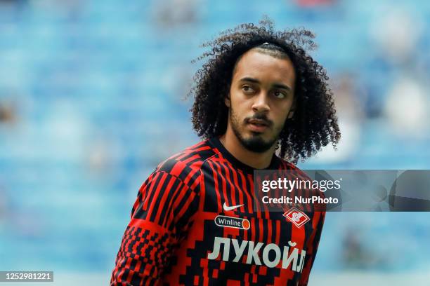 Tomas Tavares of Spartak Moscow looks on during the warm-up ahead of the Russian Premier League match between FC Zenit Saint Petersburg and FC...