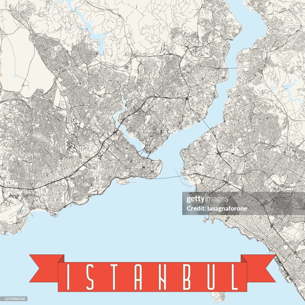 Istanbul, Türkei Vektorkarte