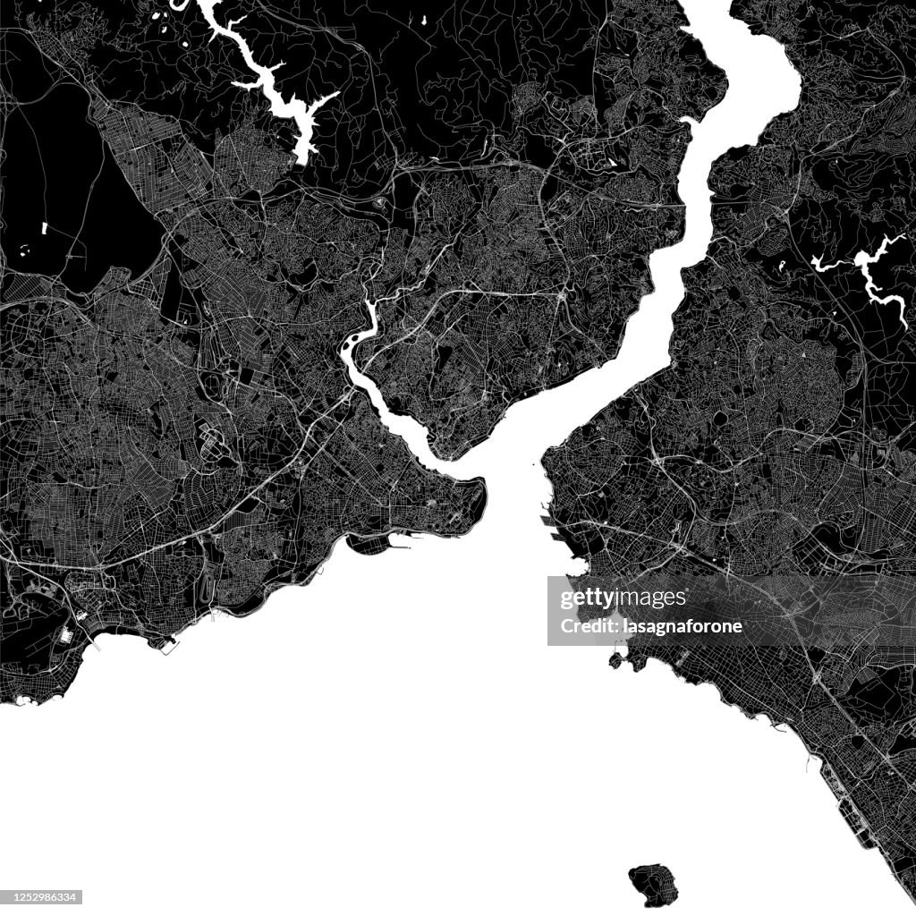 Istanbul, Turkey Vector Map