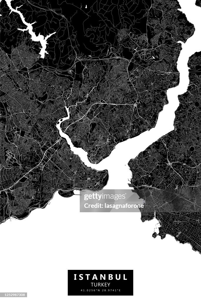 Istanbul, Turkey Vector Map