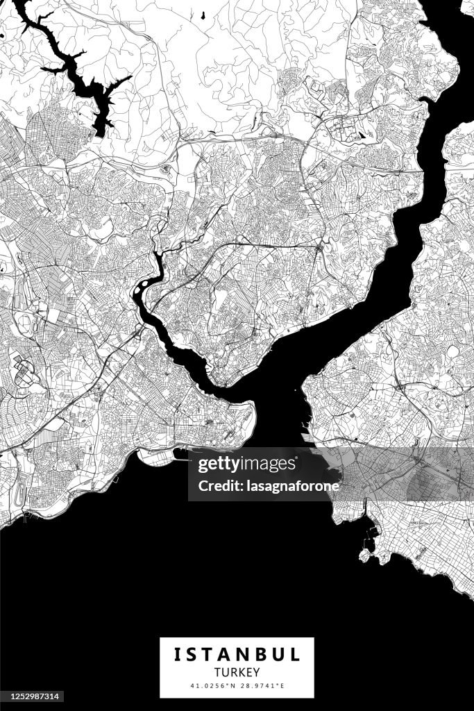 Istanbul, Turkey Vector Map