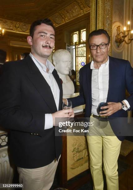 Valentin Cavaille de Nogaret and Michel Schaar attend Restaurant du Salon Ephemere at Palais Vivienne Opening on June 27, 2020 in Paris, France.