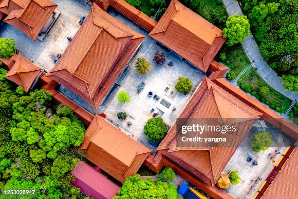 temple complex of wanshou palace in nanchang city, jiangxi province, china - chinese house churches stock pictures, royalty-free photos & images