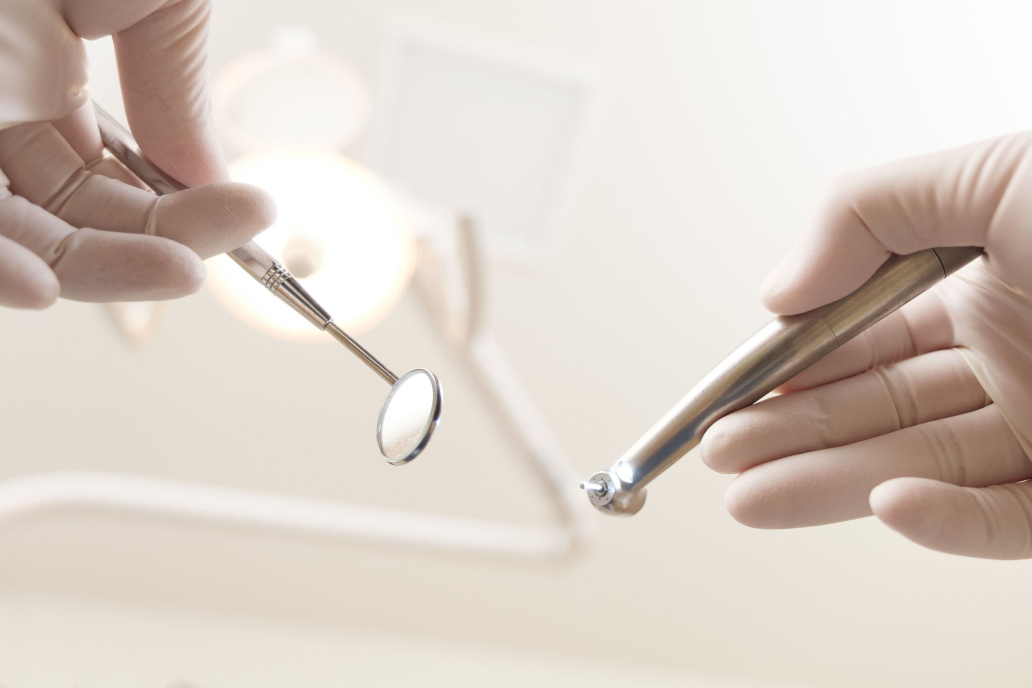 dentist checking equipment