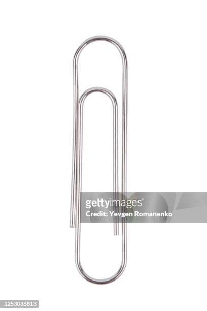 paper clip on a white background - clip stock pictures, royalty-free photos & images