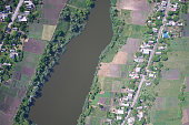 river coastline observation frome drone