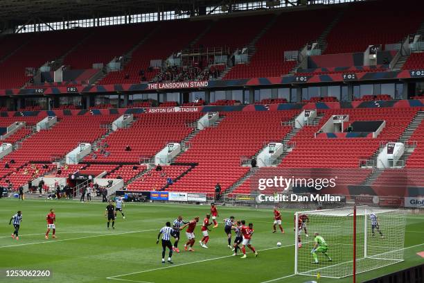 Massimo Luonga of Sheffield Wednesday scores his sides second goal during the Sky Bet Championship match between Bristol City and Sheffield Wednesday...