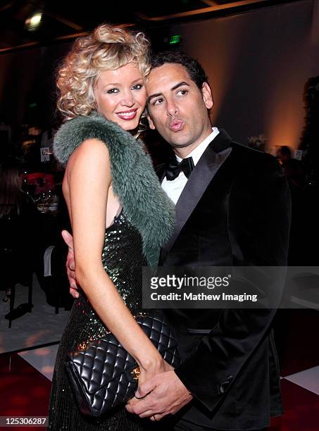 Opera tenor Juan Diego Flórez dances with wife Julia Trappe at the Los Angeles Philharmonic Opening Night Gala at the Walt Disney Concert Hall on...