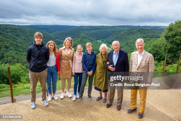 Prince Gabriel of Belgium, Princess Elisabeth of Belgium, Queen Mathilde of Belgium, Princess Eleonore of Belgium, Prince Emmanuel of Belgium, Queen...