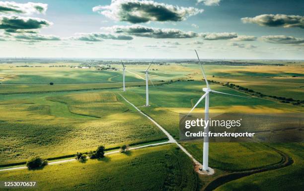 windturbine in de vs - wind farms stockfoto's en -beelden