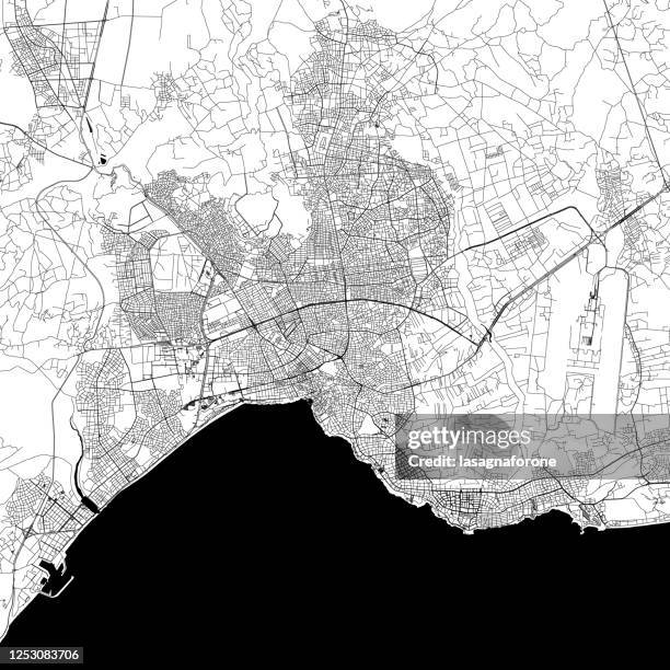 antalya, turkey vector map - temple of hadrian turkey stock illustrations