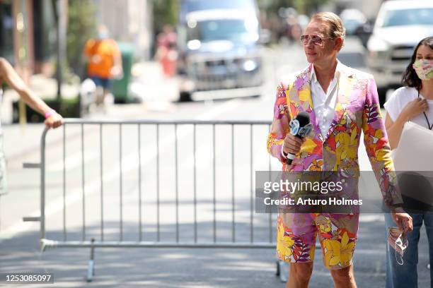Carson Kressley speaks during the 50th anniversary of the first Pride march on June 28, 2020 in New York City. Due to the ongoing coronavirus...