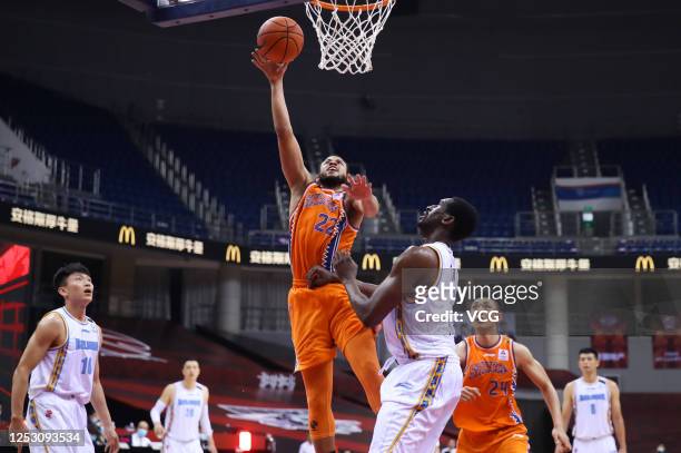 Ray McCallum of Shanghai Sharks goes to the basket during 2019/2020 Chinese Basketball Association League match between Beijing Ducks and Shanghai...