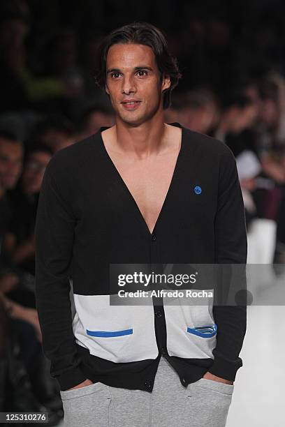 Nuno Gomes walks the runway at the Adidas show at Lisbon Fashion Week Spring/Summer 2011 on October 9, 2010 in Lisbon, Portugal.