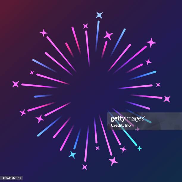 blast explosion fireworks - sparks fly stock illustrations