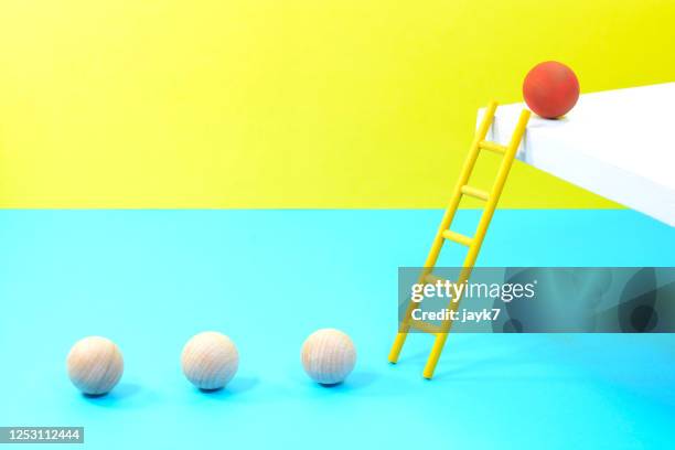 leadership ball - ladder isolated stock pictures, royalty-free photos & images