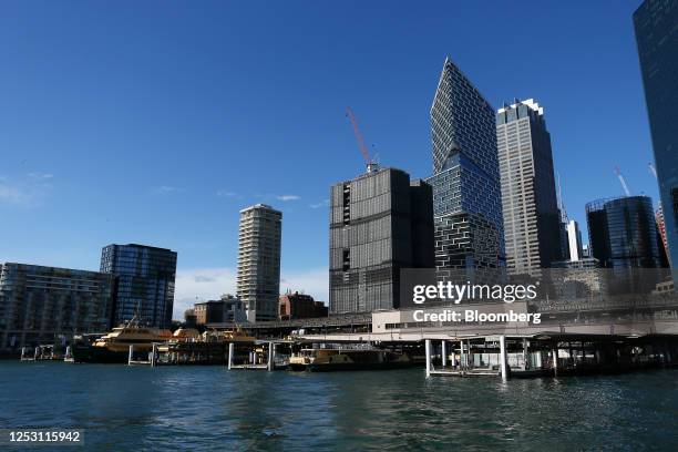 Buildings in Sydney, Australia, on Monday, May 8, 2023. Australia may record its first budget surplus in 15 years, bolstering the center-left...