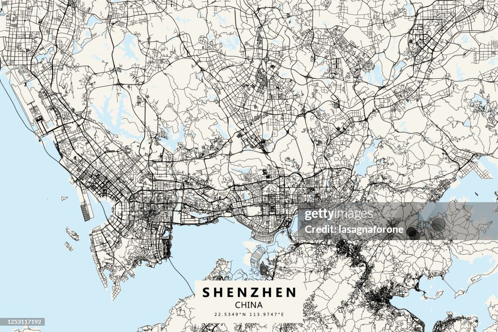 Shenzhen, Mapa vetorial da China
