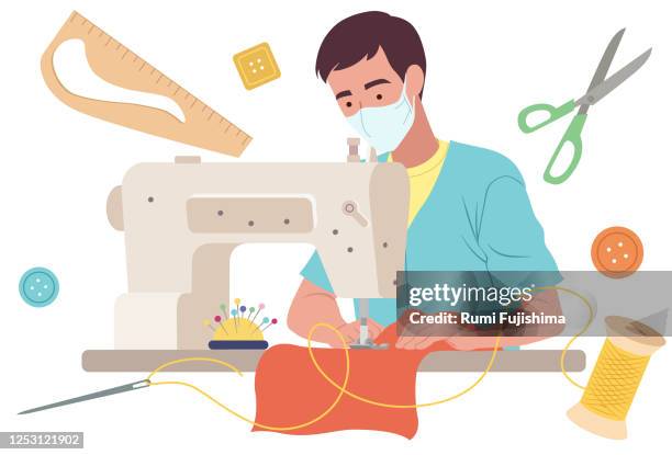 textile industry - global health stock illustrations