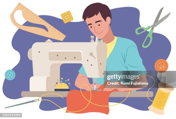 textile industry - textile factory stock illustrations