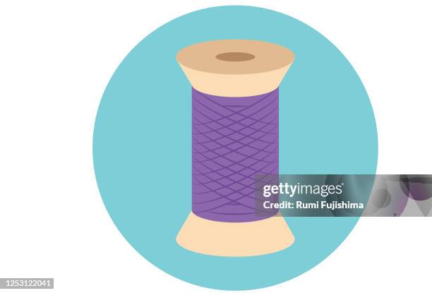 sewing thread - embroidery thread stock illustrations