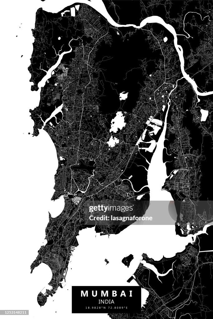 Mumbai, India Vector Map